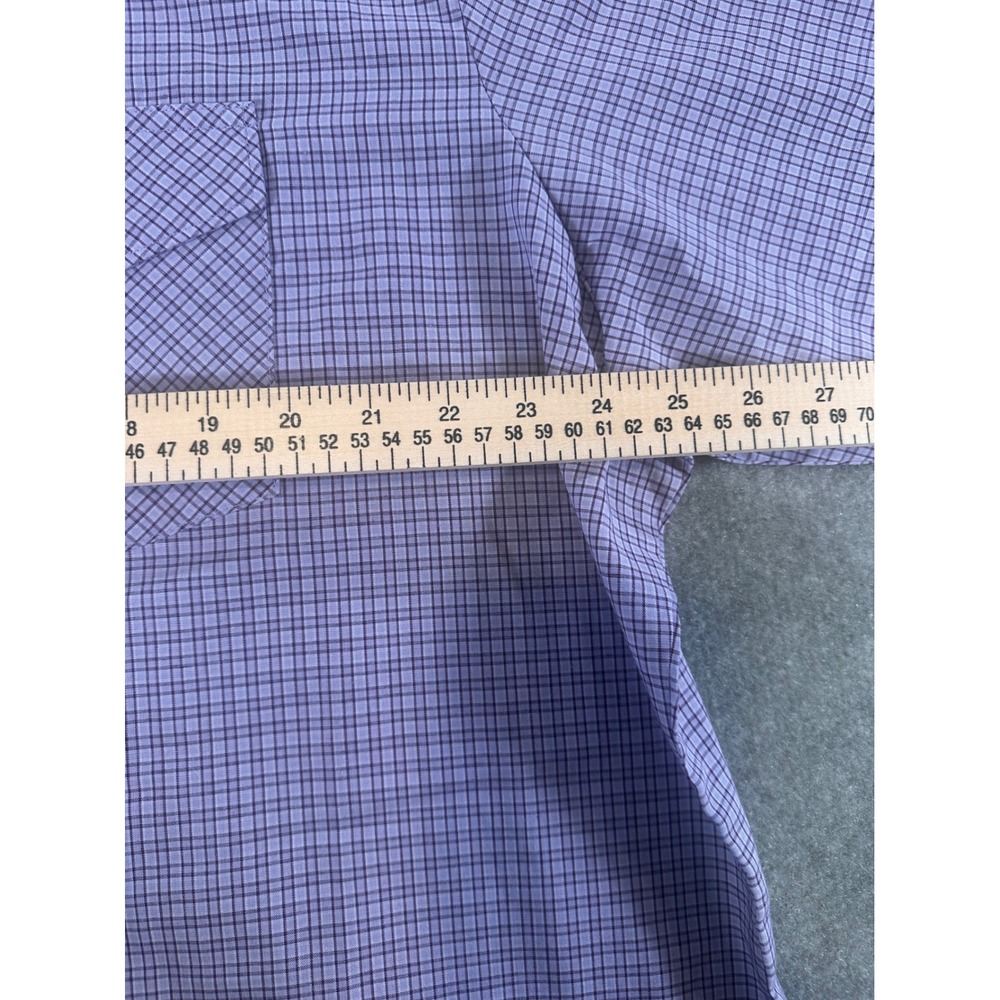 Wrangler Western Shirts Mens XXL Purple Plaid Long Sleeve Snap Button Down 75204 - Picture 10 of 10